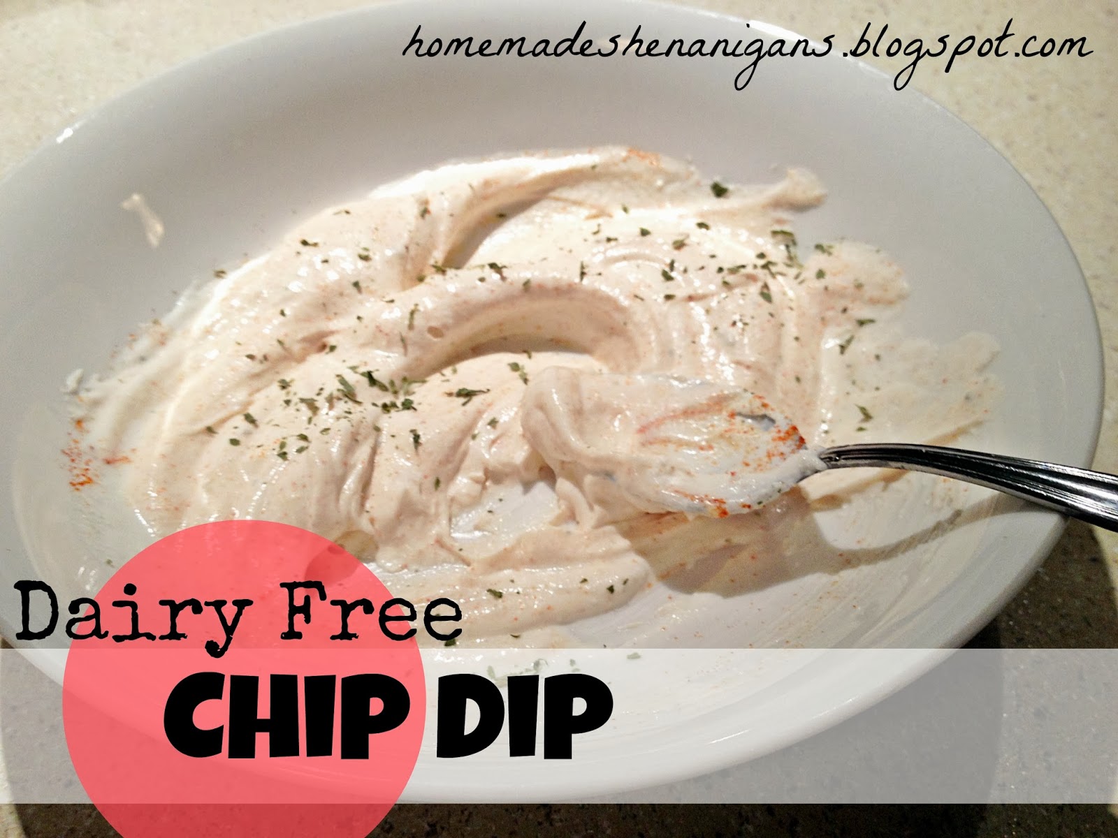 Homemade Shenanigans Dairy Free Chip Dip