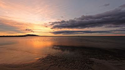 Free Wallpaper Beach, Sand, Horizon, Sunset, Landscape