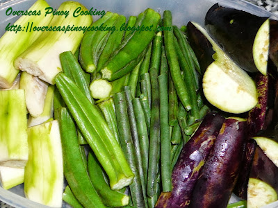 Steamed Vegetables, Pinasingaw na Gulay - Ingredients