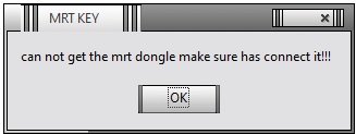 Solusi dari error yang muncul dari mrt dongle. MRT Key Tidak Konek