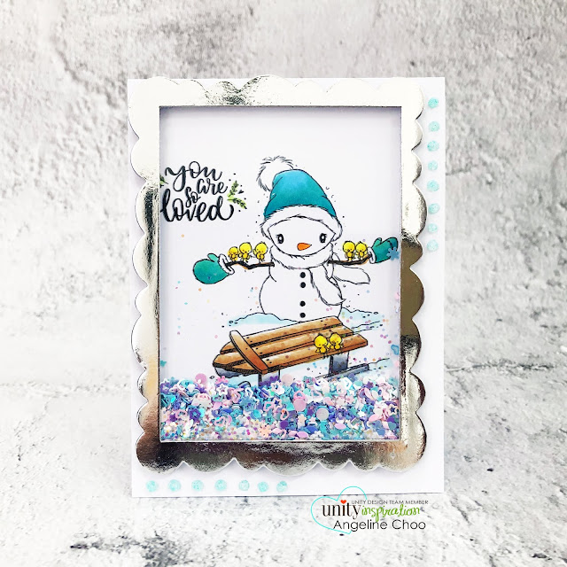 ScrappyScrappy: Cyber Monday with Unity Stamp #scrappyscrappy #unitystampco #stamping #card #cardmaking #youtube #quicktipvideo #cybermonday #allthesmallthings #snowman #holidaycard #christmascard #winterwonderland #shakercard #interactivecard #framedshakercard #averyelle #averyelleframedie #metallicpaper #nuvoglitterdrops