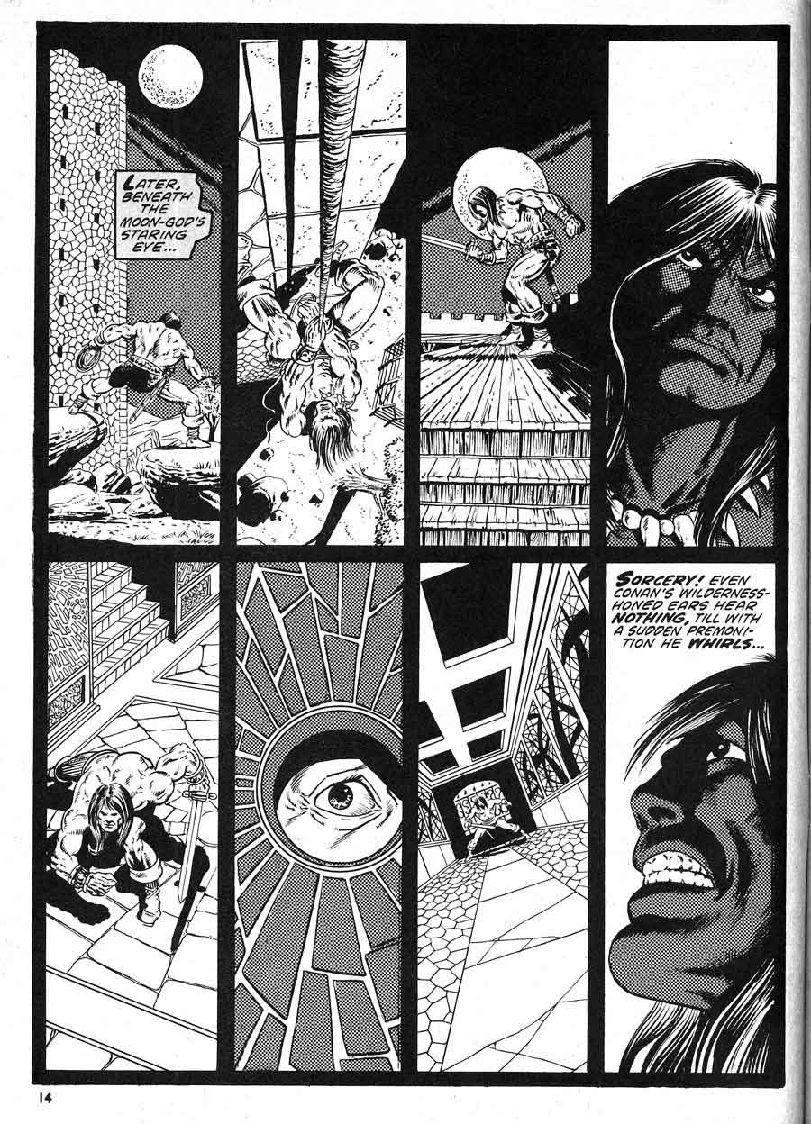 Savage Tales v1 #5 conan marvel comic book page art by Jim Starlin Savage Tales v1 #5 conan marvel comic book page art by Jim Starlin