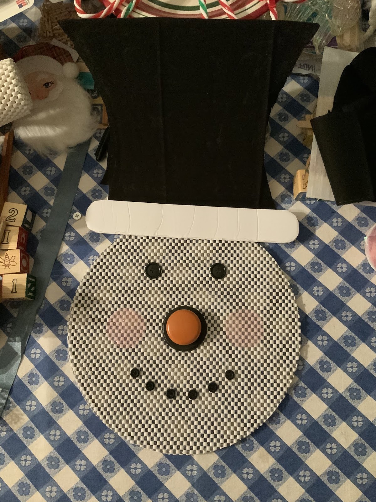 LilacsNDreams Snowman Splatter Screen Handmade Repurposed Restyled