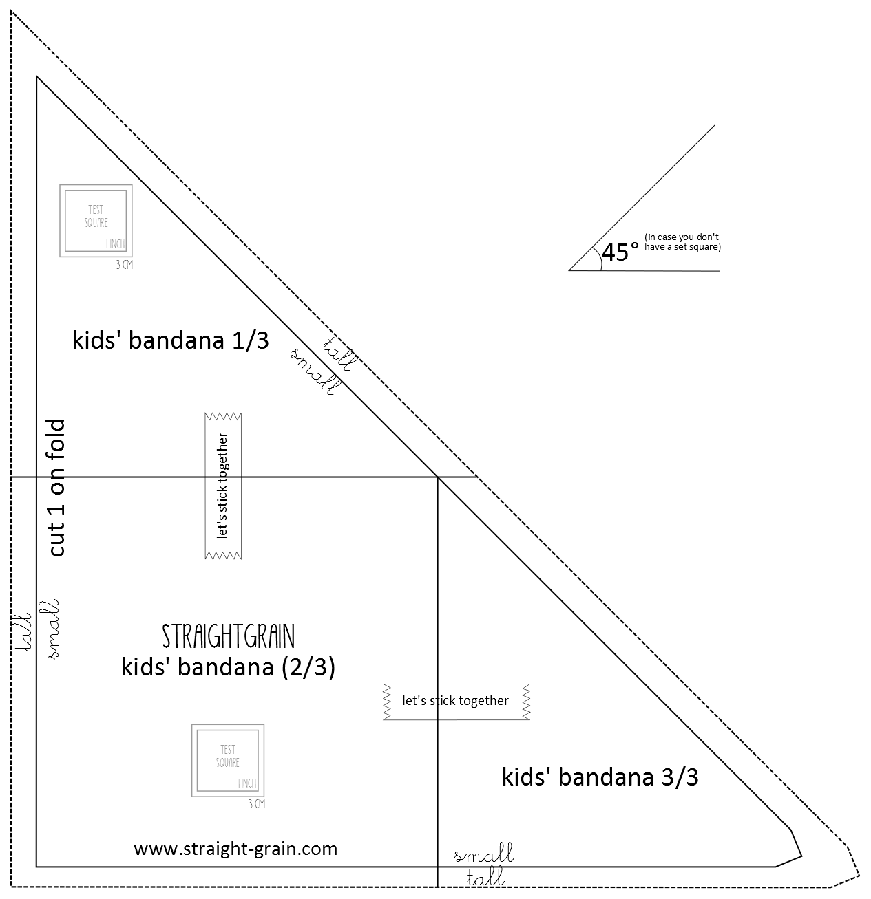 Free Pattern And Tutorial Baby And Kids Bandana StraightGrain free-pattern-and-tutorial-baby-and-kids-bandana-straightgrain