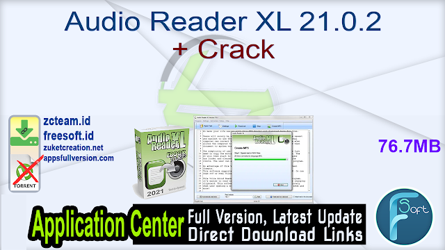 Audio Reader XL 21.0.2 + Crack_ ZcTeam.id