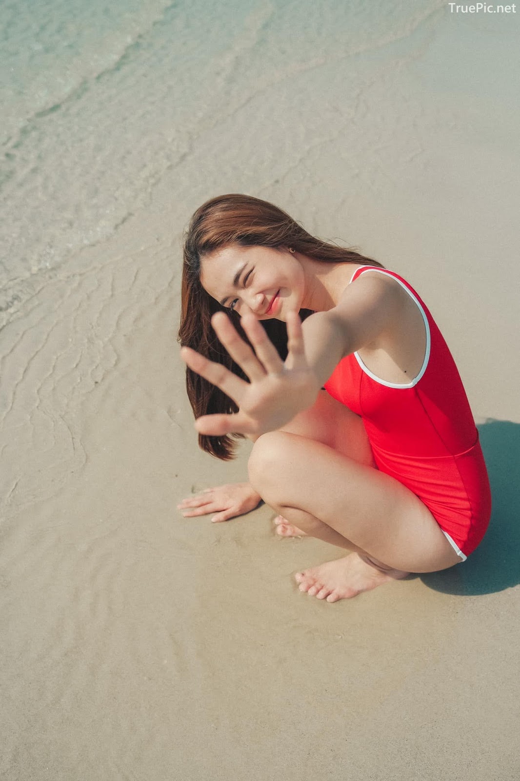 Miss Teen Thailand - Kanyarat Ruangrung - The Red Monokini On The Beach - TruePic.net - Picture 12