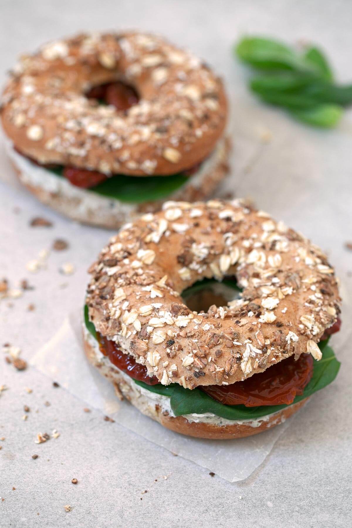 Vegan Bagels.- I love having these vegan bagels for breakfast when I want to pay homage to myself, although they can also be eaten as a snack or for a quick lunch or dinner. Vegan Bagels.- I love having these vegan bagels for breakfast when I want to pay homage to myself, although they can also be eaten as a snack or for a quick lunch or dinner.