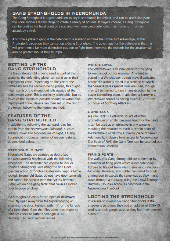 Necromunda Gang Stronghold Rules Faeit 212