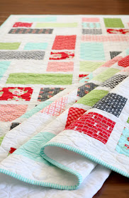 Grandstand quilt pattern found in the Fresh Fat Quarter Quilts book by Andy Knowlton of A Bright Corner 