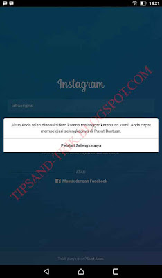 Cara Aktifkan Akun Instagram, Karena SPAM