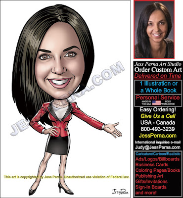 Order Real Estate Woman in Suit Cartoon