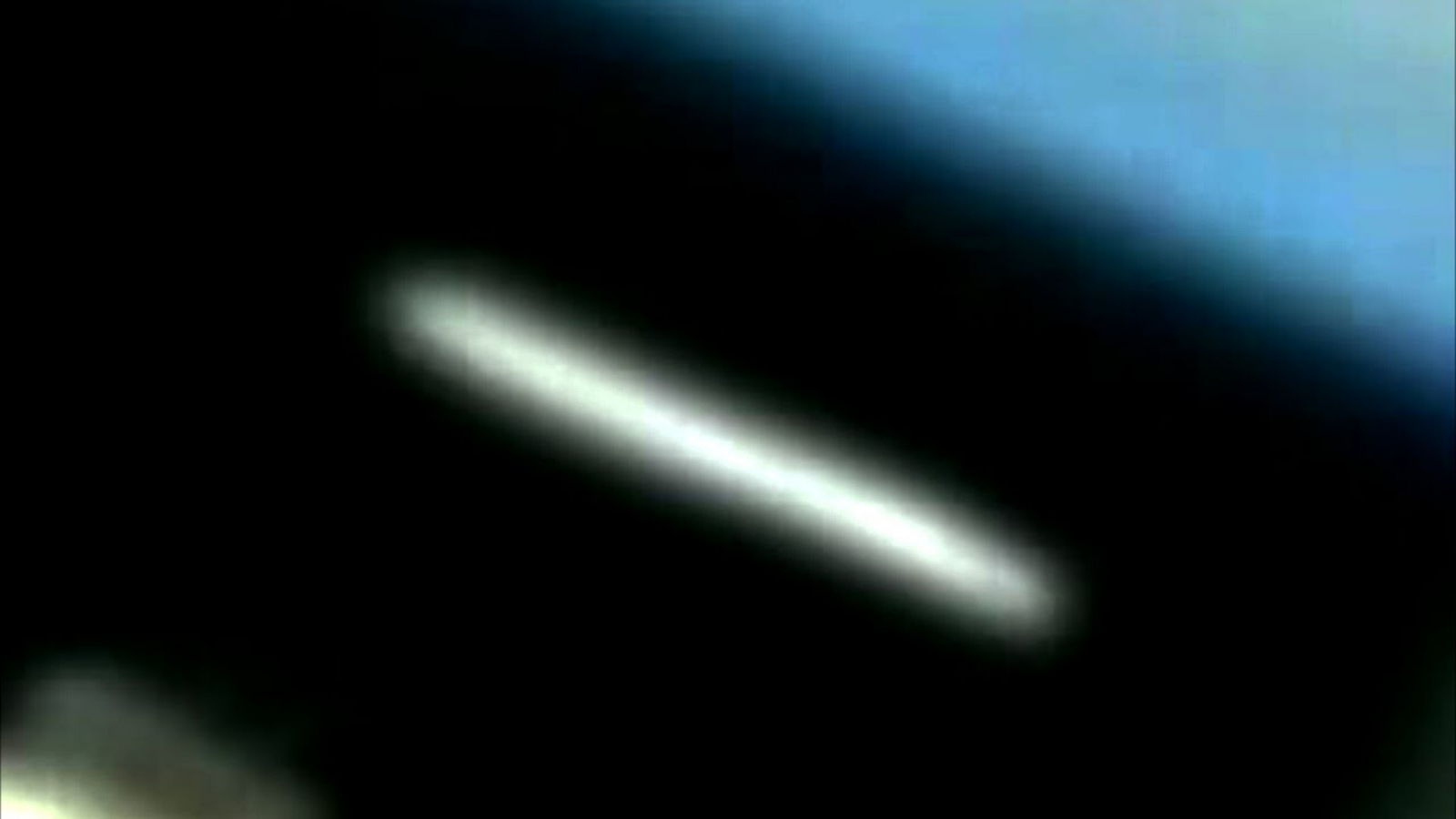 Long Cigar UFO Right Next To The ISS