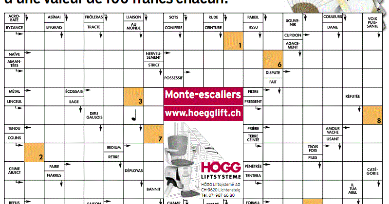 jeu concours mots fleches migros magazine mots fleches info