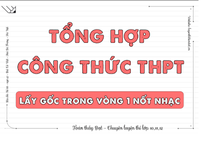 [PDF] Toán Thầy Đạt - Tổng hợp Kiến Thức Toán THPT siêu đầy đủ