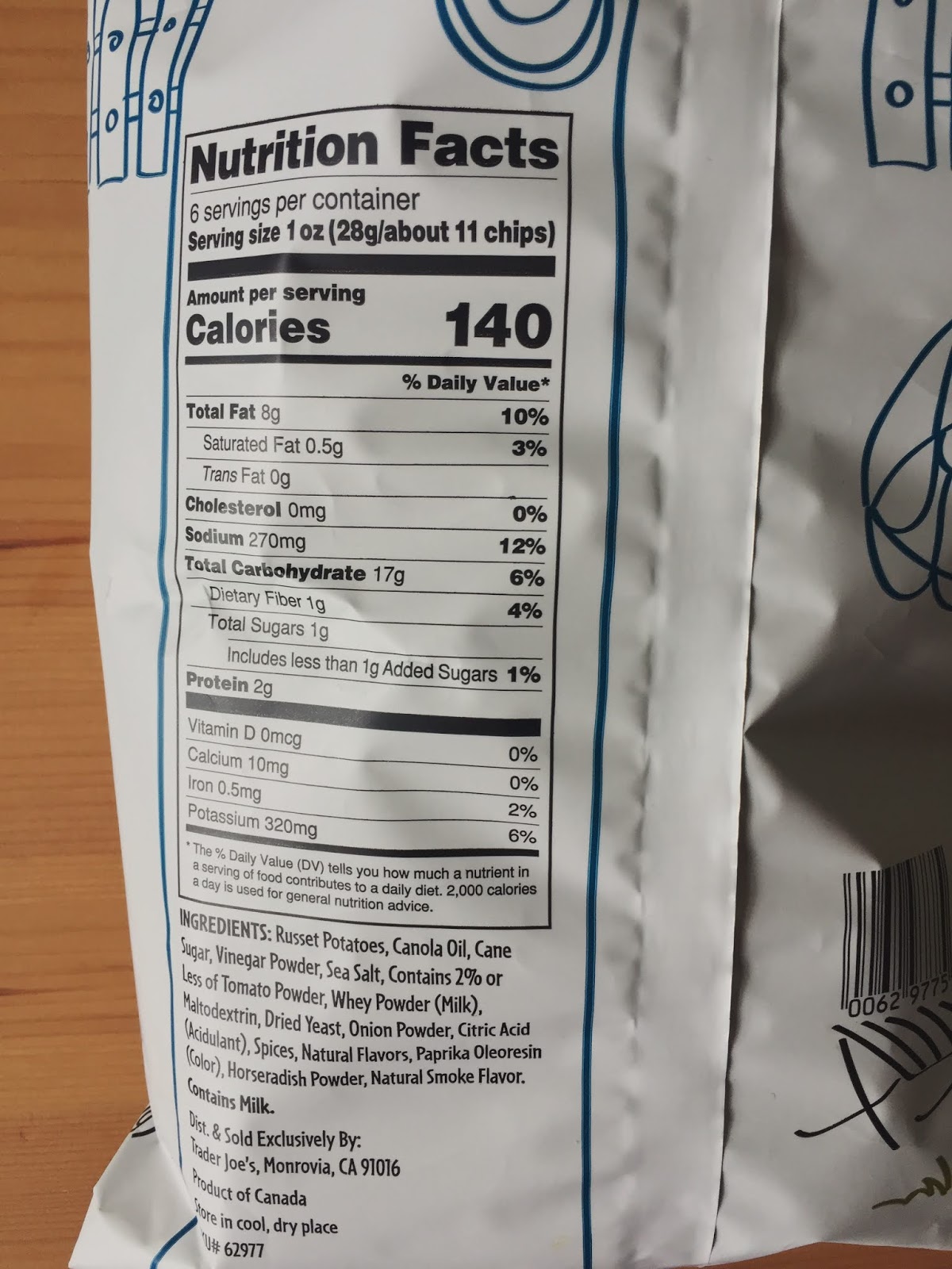 Trader Joe's Patio Potato Chips
