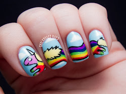 lady rainicorn nails adventure nail chalkboard rainbow hora unas aventura tried shades them