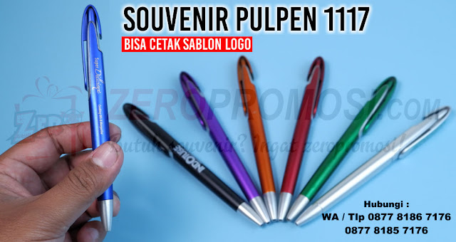 Pulpen Promosi 1117, Pena Pen Souvenir, gift pen, Pulpen 1117 Warna Full Ekslusive, Pulpen 1117 silver dan putih