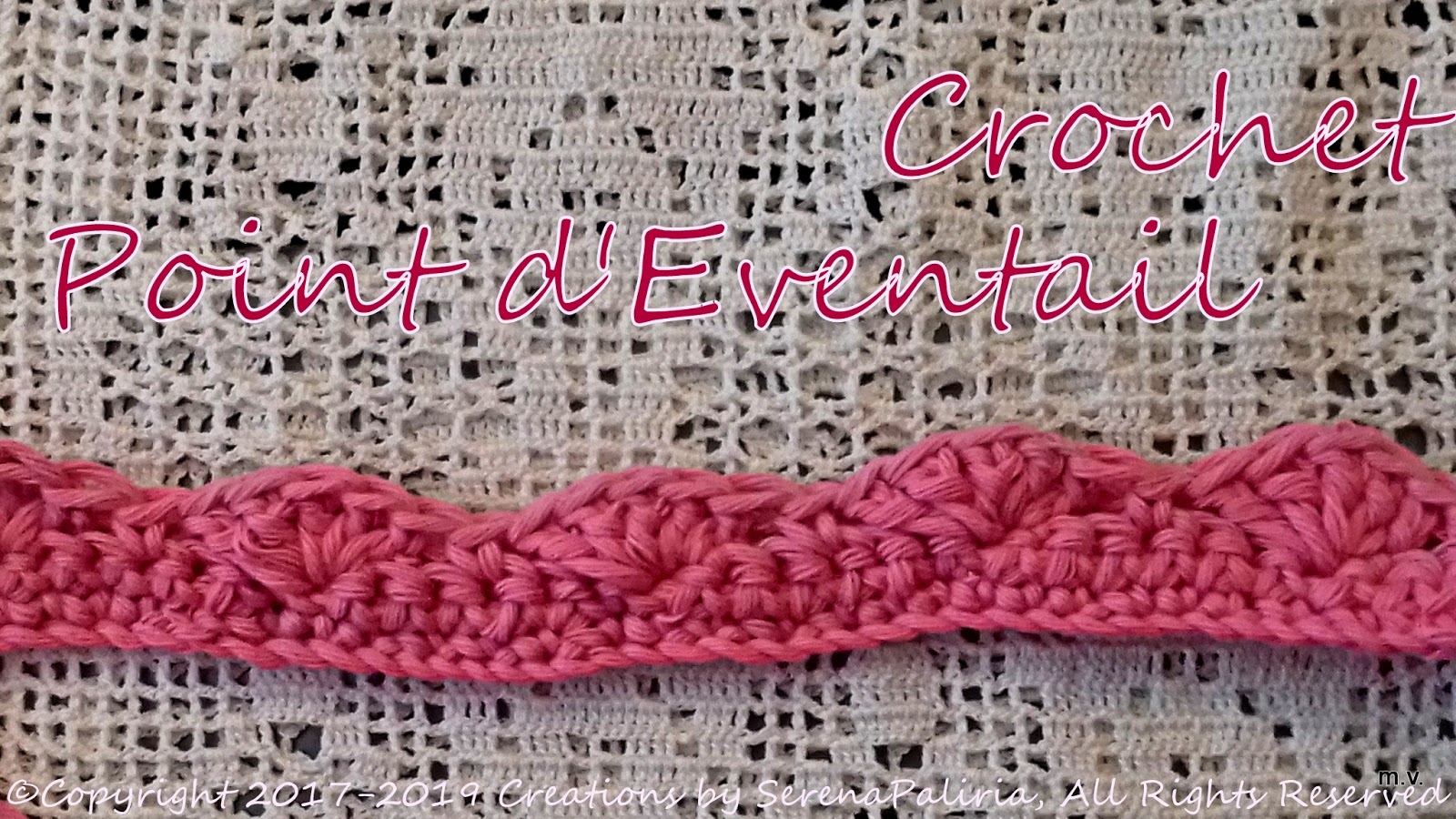 Creations By SerenaPaliria Bordure en Point Croisé au crochet Comment faire bordure en Point