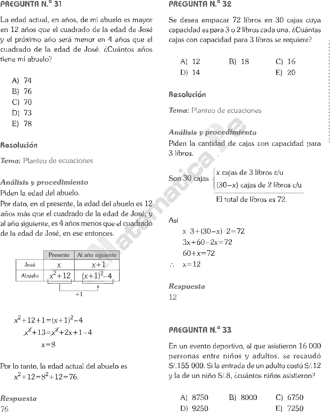 SOLUCIONARIO EXAMEN DE ADMISION SAN MARCOS 2014 II