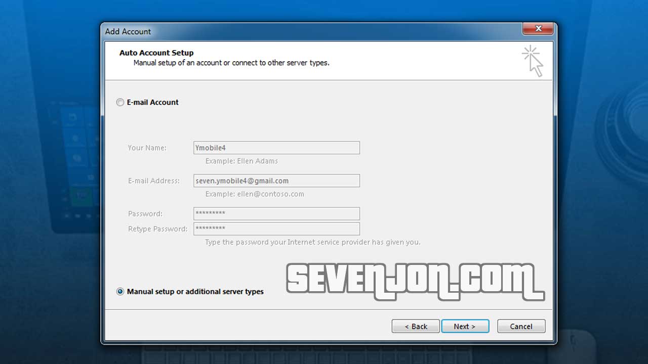 Setting Microsoft Office Outlook Step 12