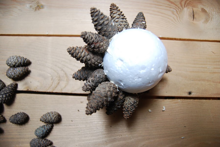 tutorial árbol de piñas para navidad