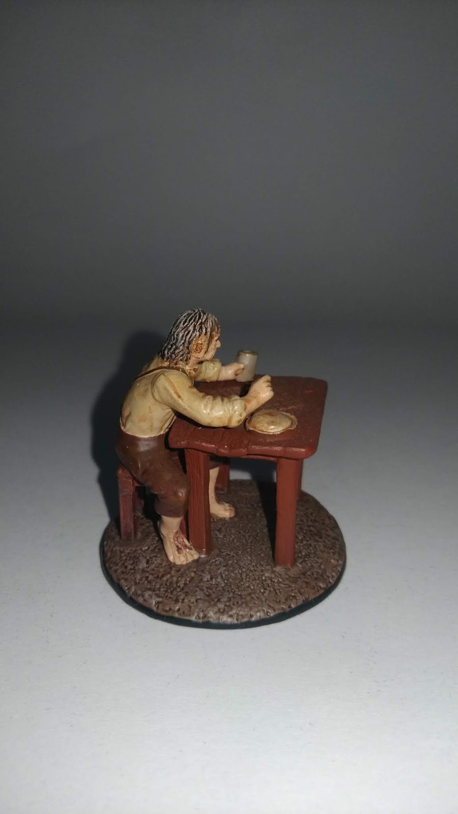 Hobbit jogando Xadrez - The Lord of the Rings - Eaglemoss - Sem