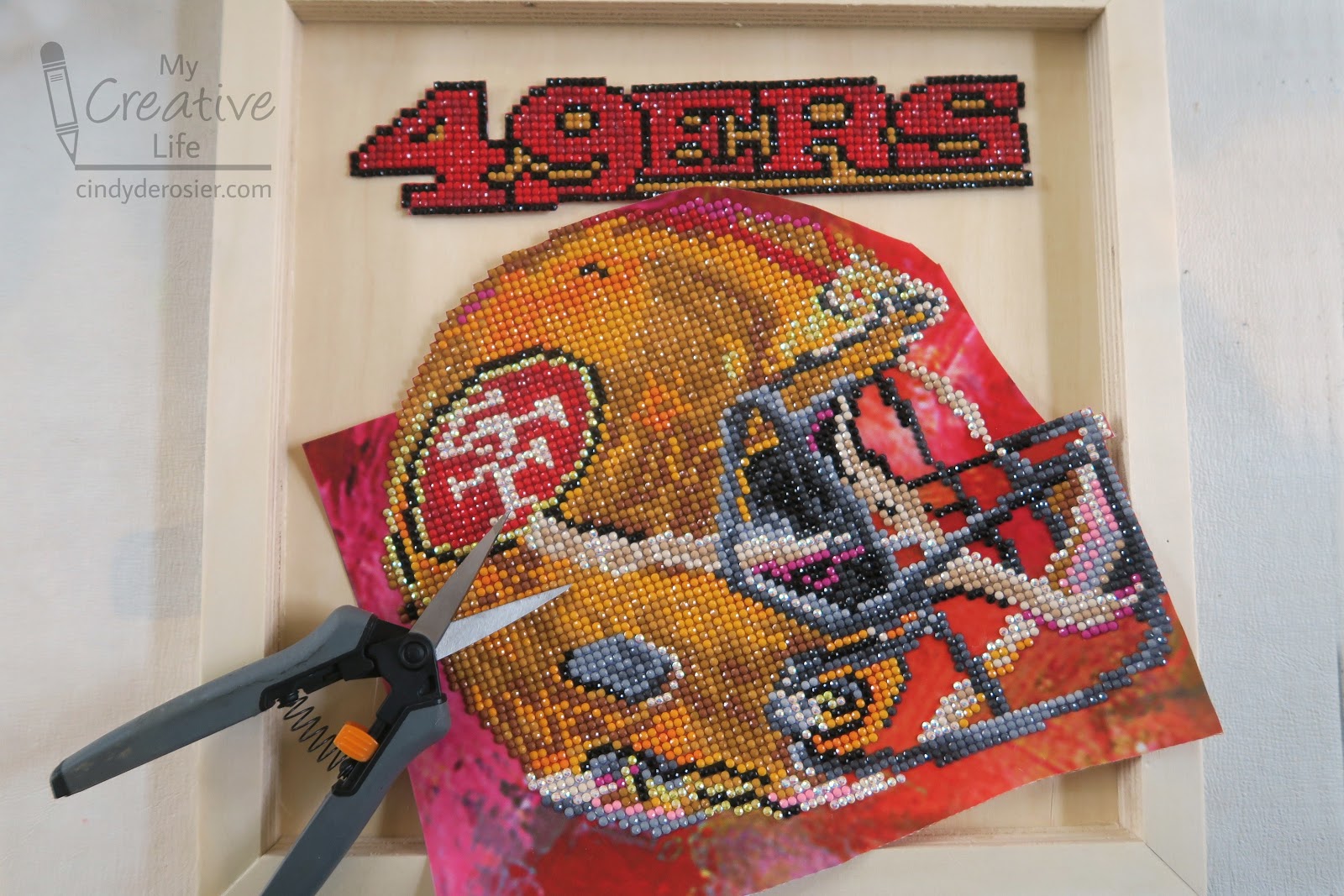 Cindy deRosier My Creative Life Football Diamond Art