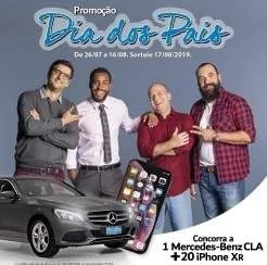 Promoção Ibirapuera Shopping Dia dos Pais 2019 - Mercedes-Benz CLA e 20 iPhones XR