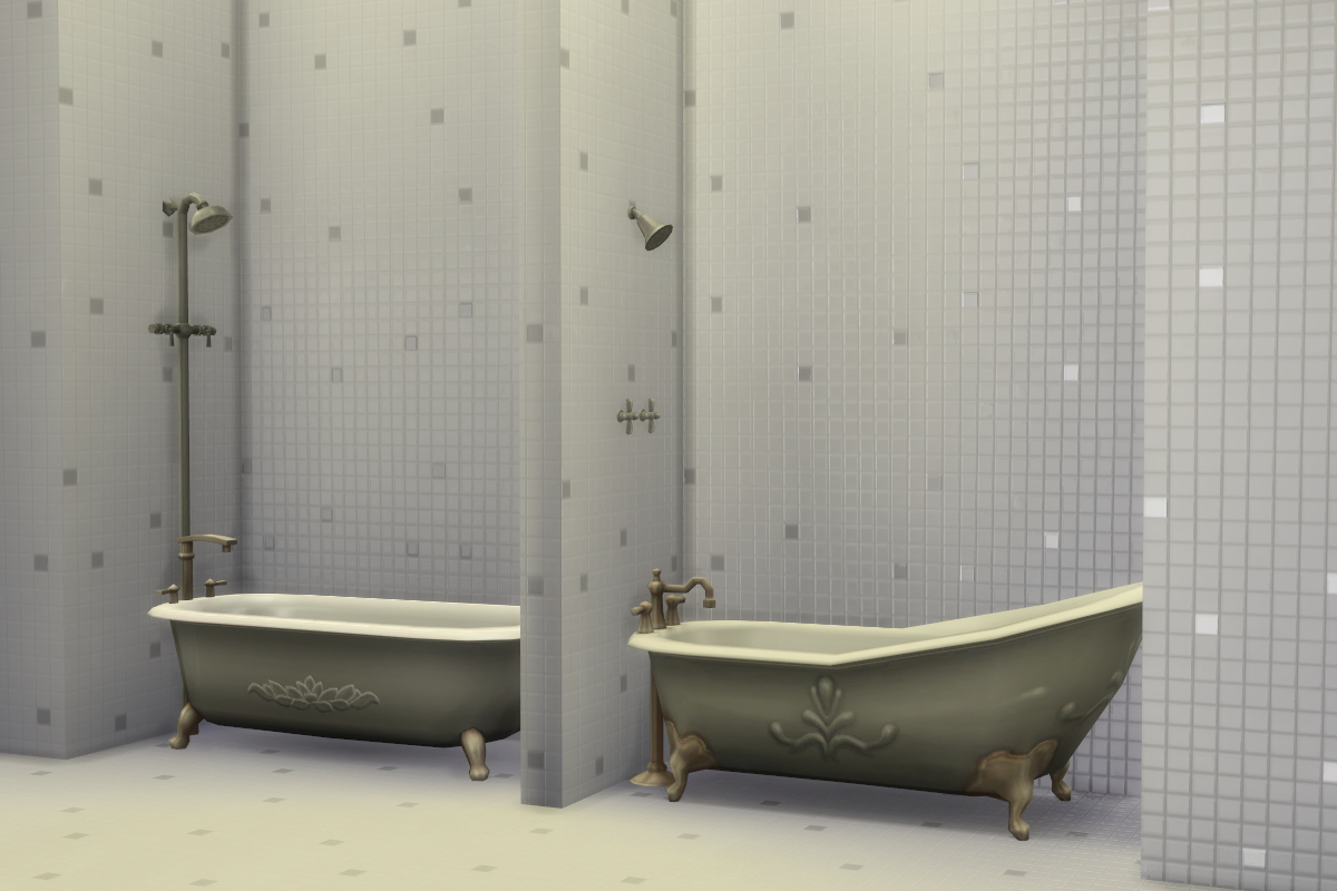 Sims 4 Shower Tub Combo CC