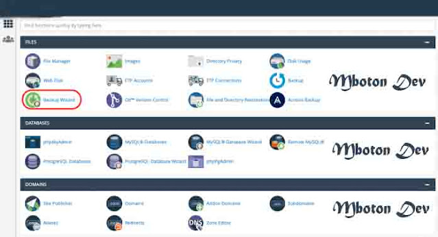 menu cpanel