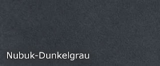 Nubuk-Dunkelgrau Kunstleder-Musterkarte