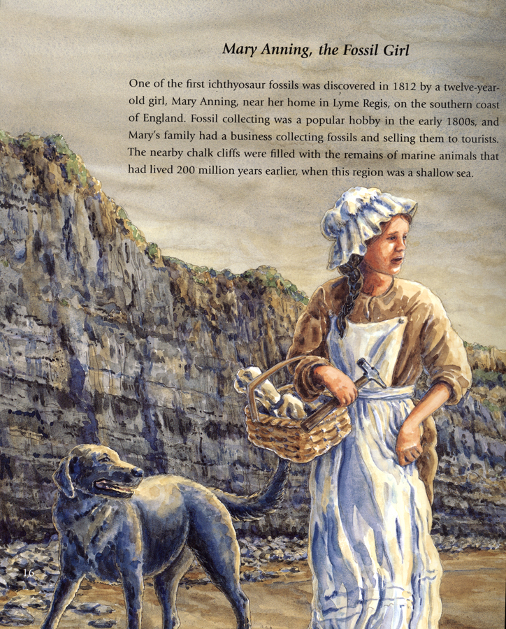 Caroline Arnold Art and Books: MARY ANNING, FOSSIL GIRL, Discoverer of