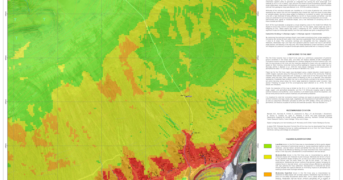 Old crow landscape hazard risk map of Yukon Communities