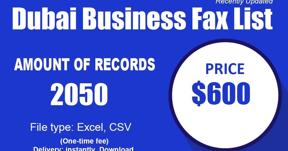 Dubai Business Fax List
