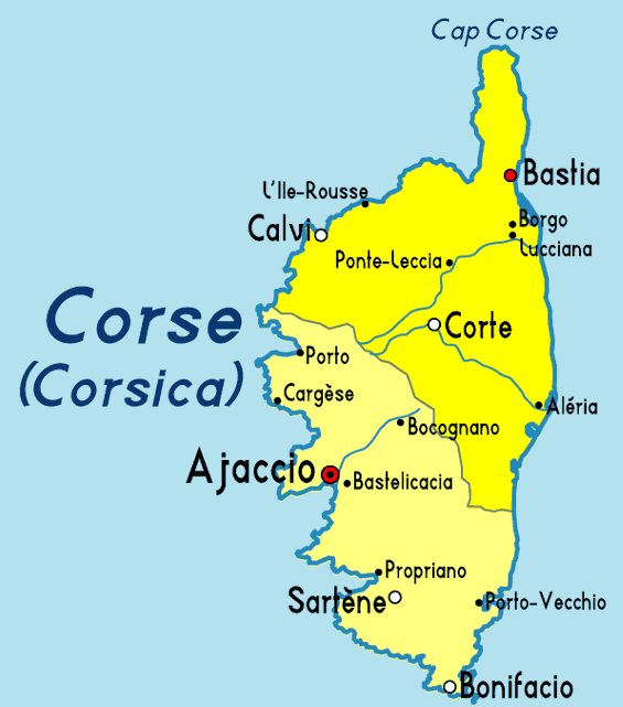 Risultati immagini per balagne carta geografica della corsica