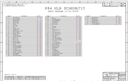 Apple Macbook A1342 (MLB K84) Macbook Unibody 13inch Laptop Schematics