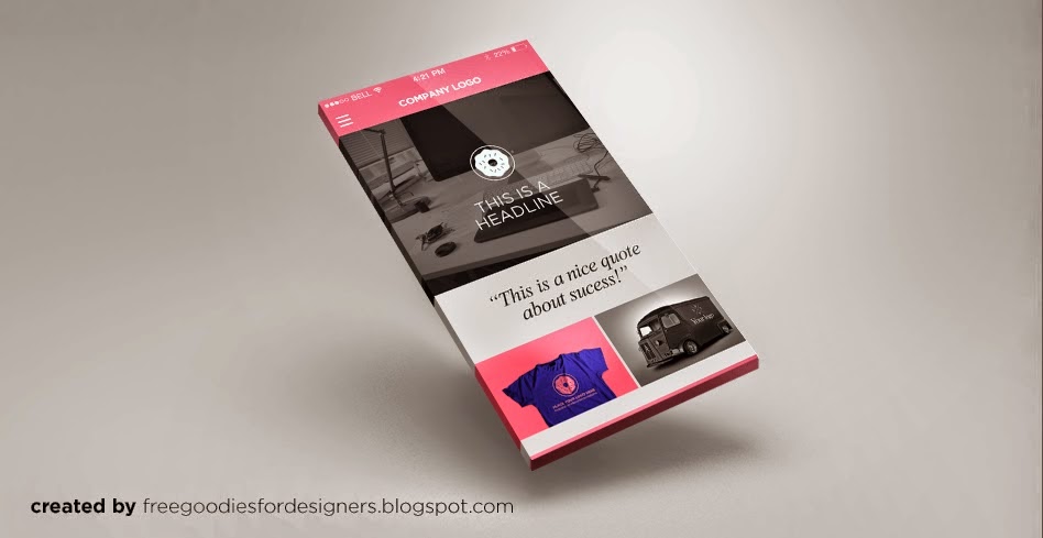 Download Free PSD Mockup Isometric Mobile App Screen | Tinydesignr PSD Mockup Templates