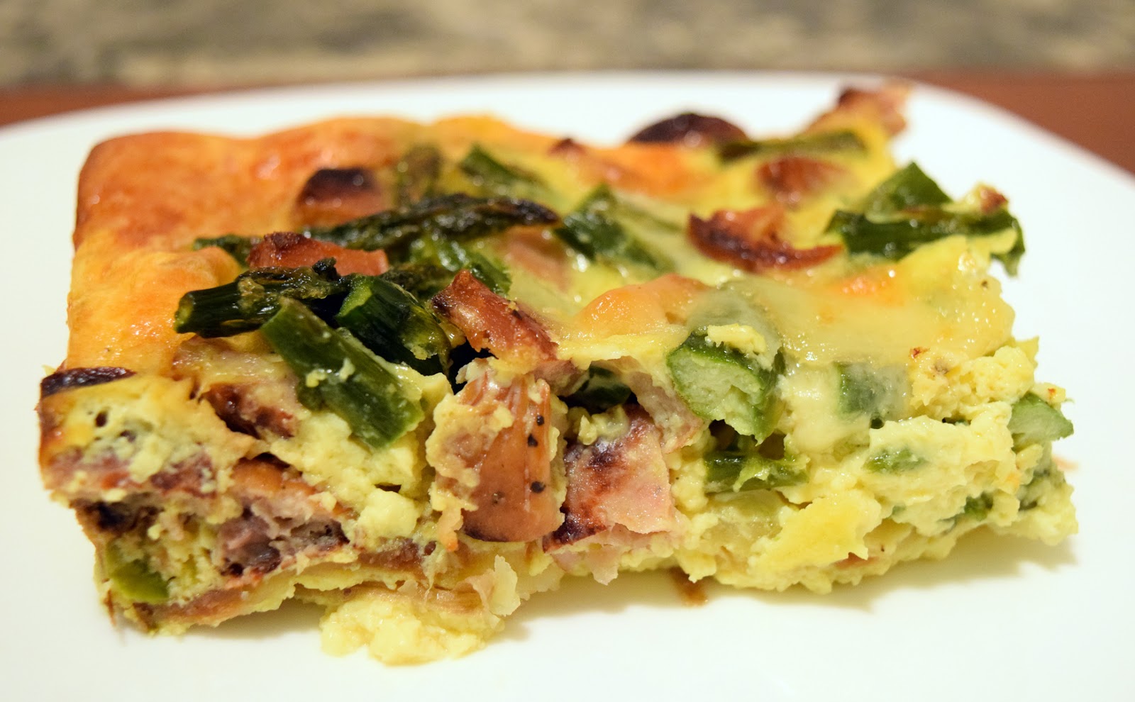 The Joyous Kitchen Asparagus, Chicken Apple Sausage and Gruyere Frittata
