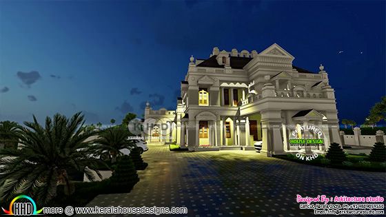 Colonial luxury house rendering