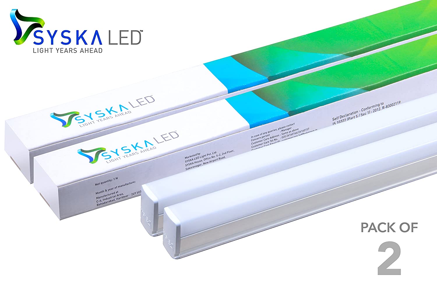 Best Buy Syska T5 18Watt LED Tubelight (Pack of 2, Cool