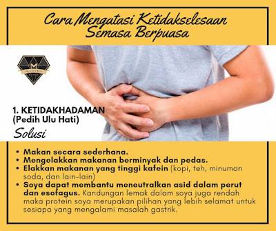 Atasi 6 Ketidakselesaan Semasa Berpuasa  6 perkara yang mengganggu puasa cara berpuasa dengan sihat dan bertenaga berpuasa dengan makanan yang berkhasiat ibadah puasa pedih ulu hati ( ketidakhadaman ) sembelit letih lesu sakit kepala dehidrasi berat badan bertambah 