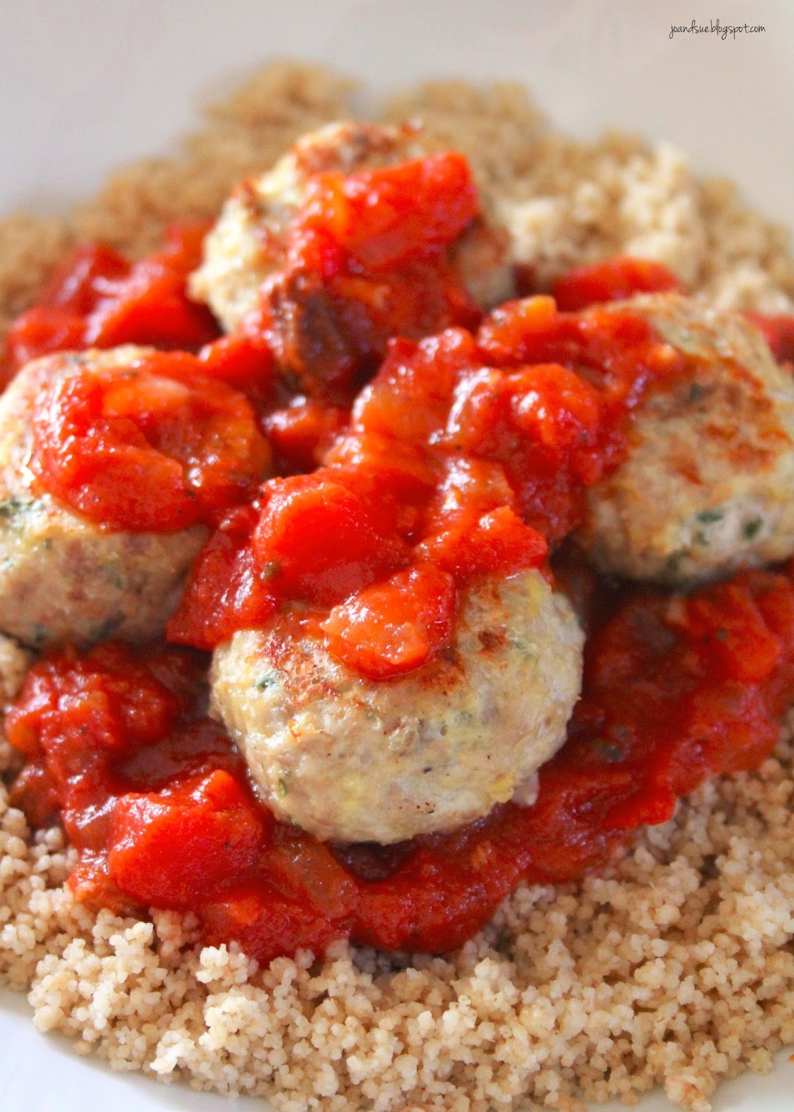 Jo and Sue Mediterranean Turkey Meatballs with Couscous