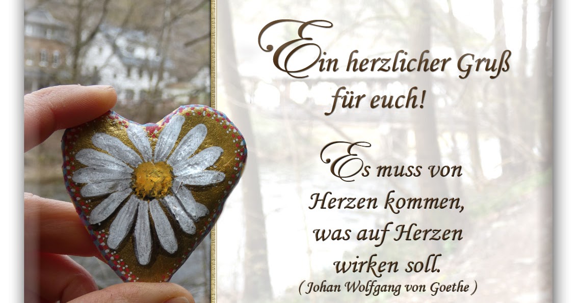 Seelchen Karten und Collagen : Karte Ein herzlicher Gruß für euch!