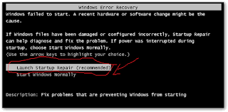 Cara simple mengatasi Windows Error Recovery 