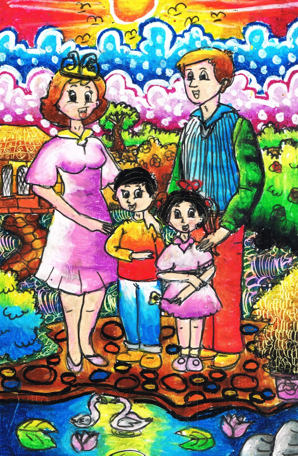 TERBARU 10 GAMBAR MEWARNAI PEMANDANGAN DENGAN OBJEK LUCU