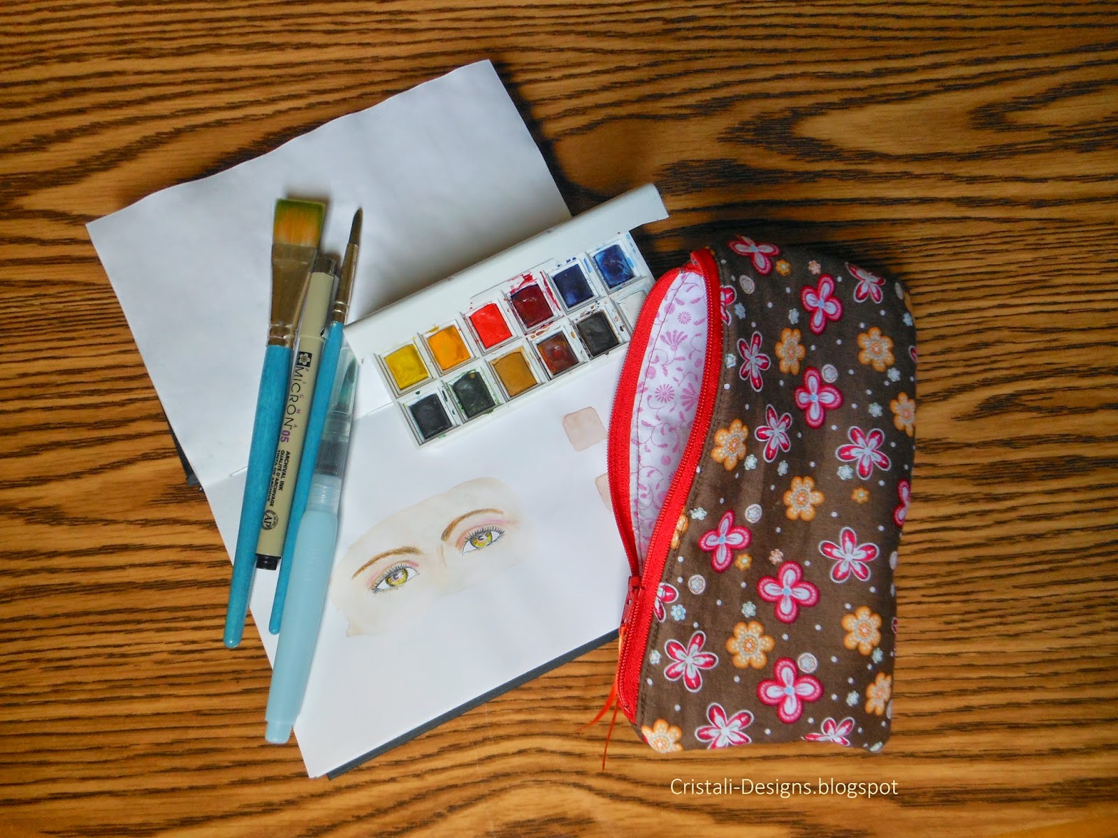 Cristali-Designs: Zipper pouch