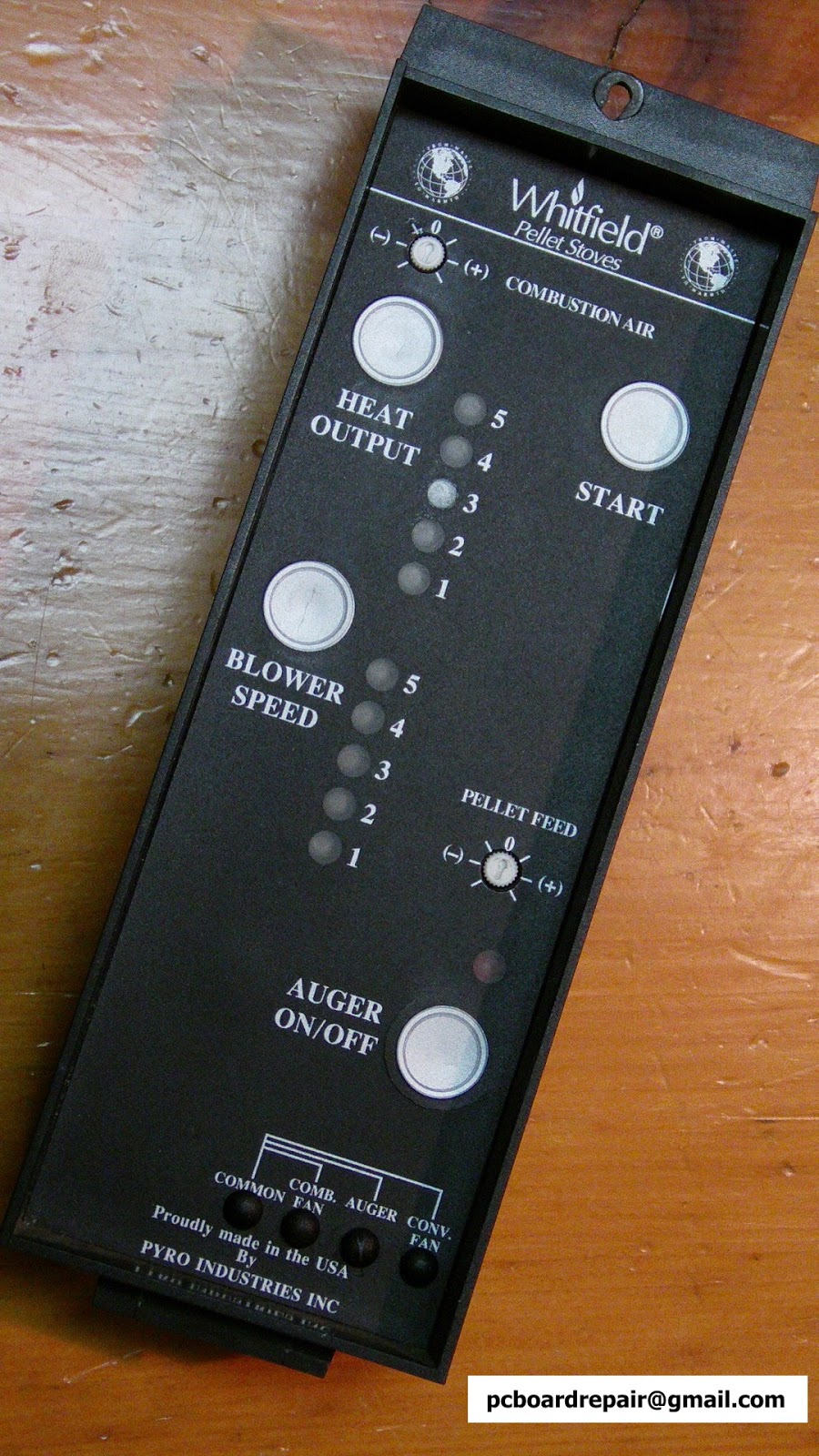 PCBoardRepair Whitfield Pellet Stove Control Panel Repair