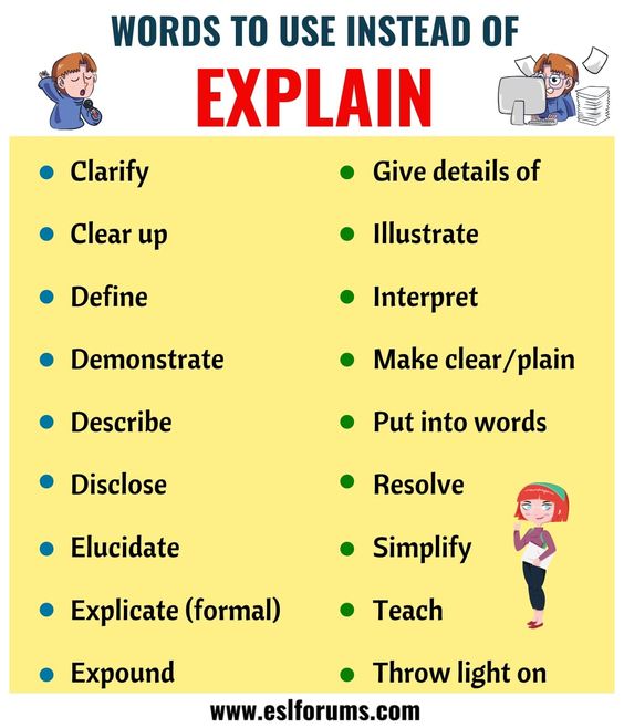 Words To Use Instead Of Explain words-to-use-instead-of-explain