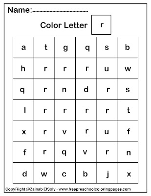 color by letter free preschool coloring pages for kindergarten