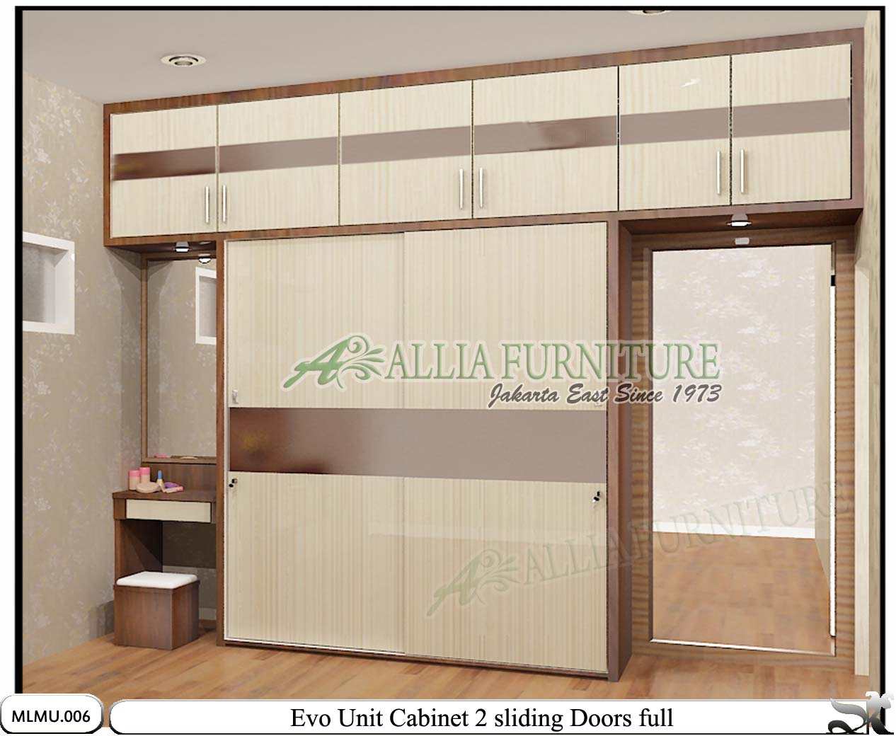Lemari minimalis plafon unit cabinet Evo - Allia Furniture